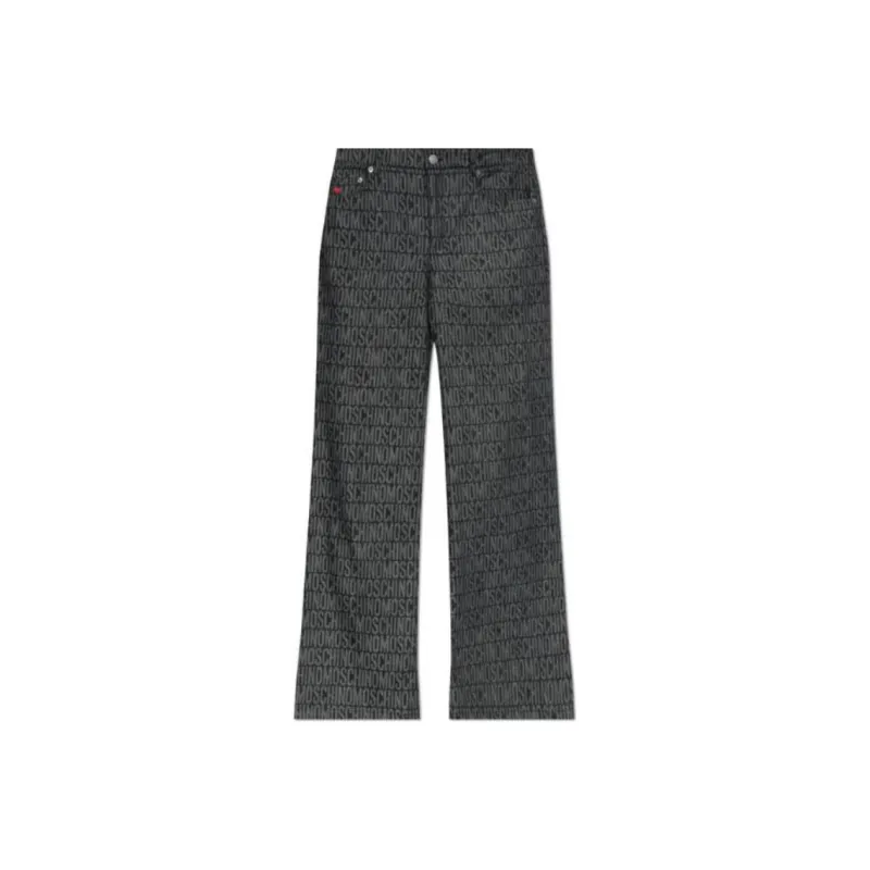 MOSCHINO Monogrammed Heart Embroidered Jeans-0