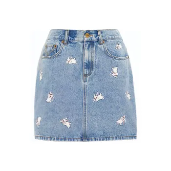 COACH Coach X White Rabbit FW22 FW22 Denim Short Skirts Women's Denim Blue