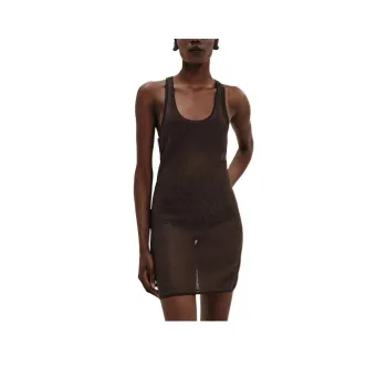 HERMES SS25 Sleeveless Dress Women's Brown