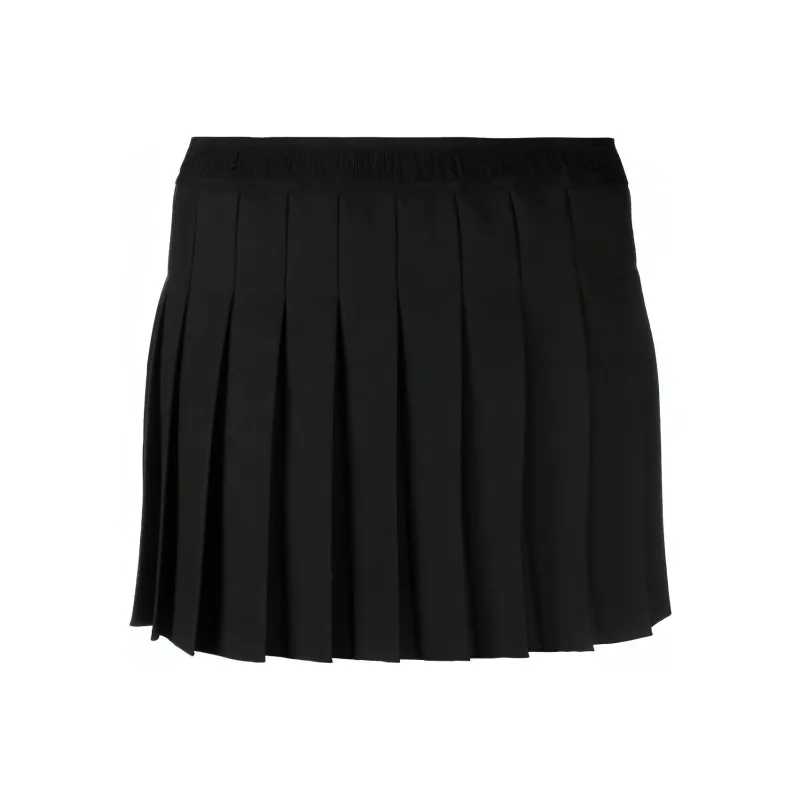 VERSACE JEANS COUTURE Logo print Strap Pleated Skirt-0