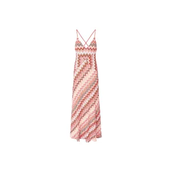 MISSONI Zig Zag Pattern Long Patchwork Dress
