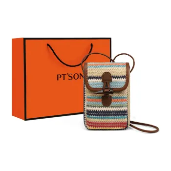 PT'SON Fabric Shoulder Bag, Crossbody Bag Regular Women's Blue/Rainbow