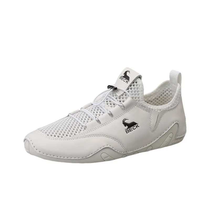 BECK Foundation Collection Slip Resistant, Abrasion Resistant, Breathable Low Top Casual Shoes Men's White-1