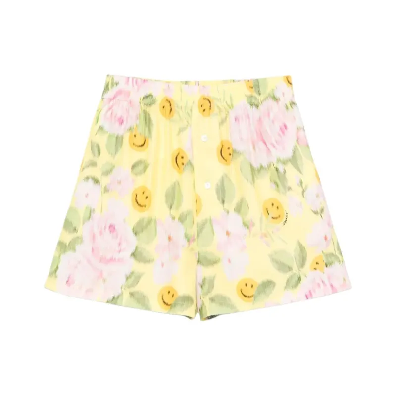 MOSCHINO X Smiley Floral print Shorts-0