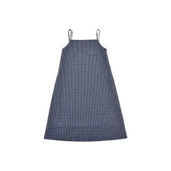 SINBOS Slip Dress Women's Haze Blue Checked