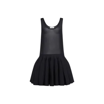 Alaia Knitted Godet Dress