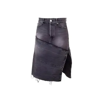 Balenciaga SS21 Denim Midi Dress Women's Gray
