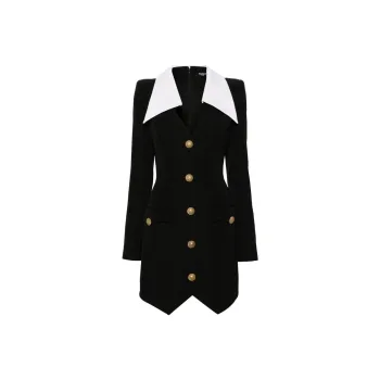BALMAIN Button embellished Mini Dress