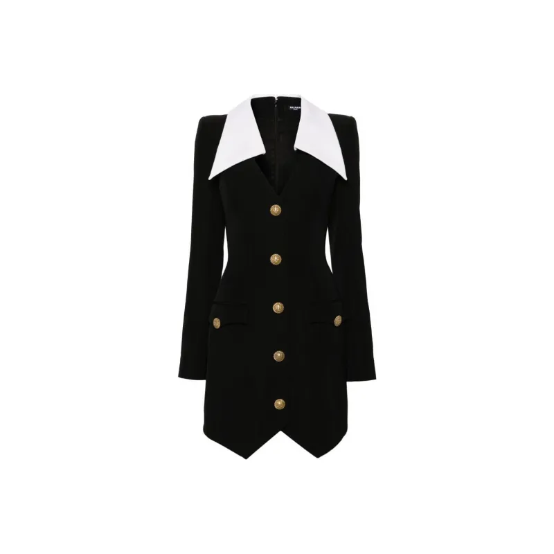 BALMAIN Button embellished Mini Dress-0