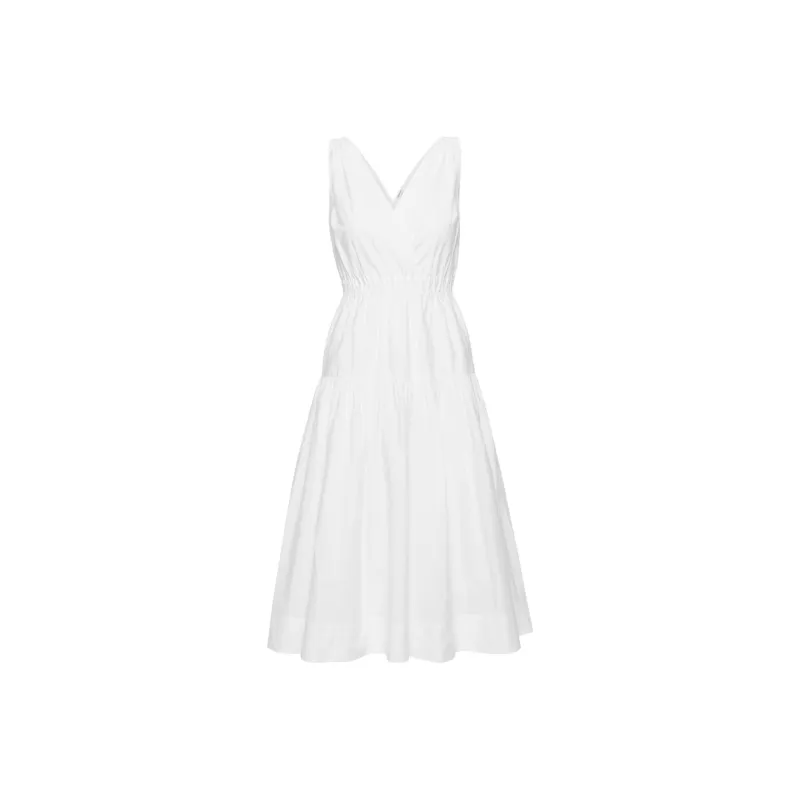 ARITZIA Babaton Broadcast Poplin Dress Sleeveless Dress Women's White/White-0