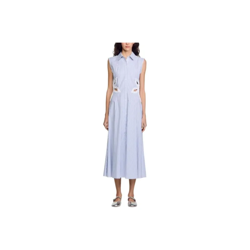 Sandro Striped Midi Dress-0
