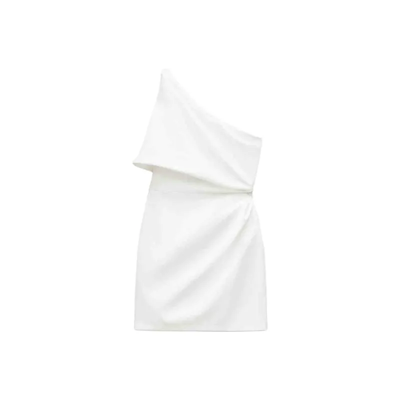 ZARA ZW Series Sleeveless Dress Women's White-0