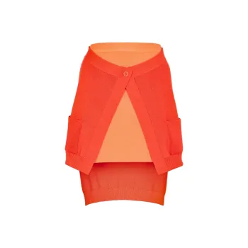 FENDI Double-Layer Short Fitted Skirt