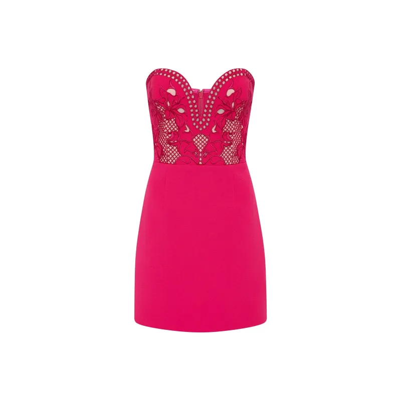 Rebecca Vallance Claudia Floral embroidery Mini Dress-0