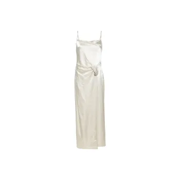 NANUSHKA Ruched detailing Satin Midi Dress