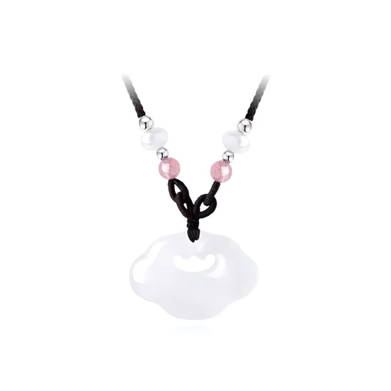Qing Yi Chalcedony Jade Necklaces Unisex-0