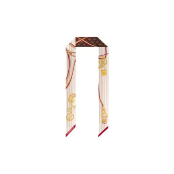 LOUIS VUITTON Mulberry Silk Hair Bands Women's Brown
