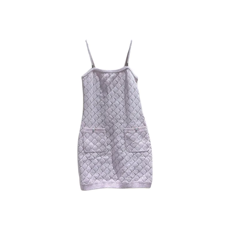 CHANEL Slip Dresses Women's Pink-0