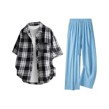 MARK WAFFLE Shirt Matching Set Unisex