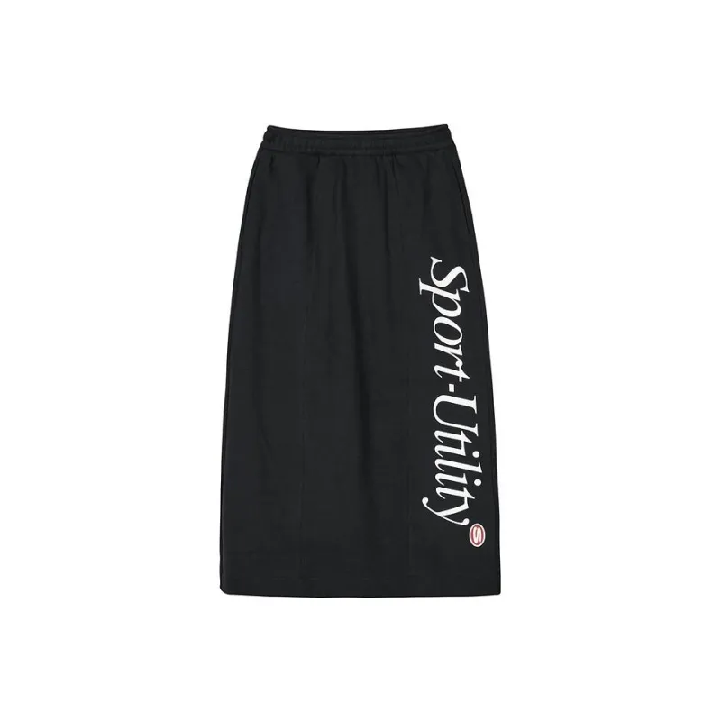 Skechers Colorful Casual Long Skirts Women's Carbon Black-0