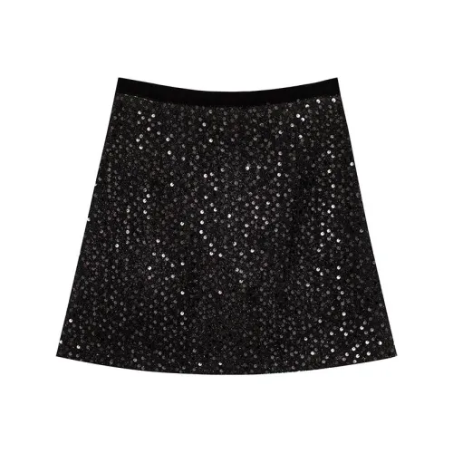 Eggka Casual Short Skirts Women's Black