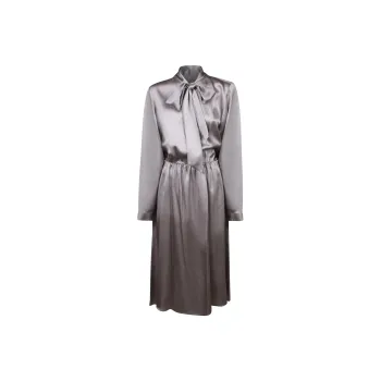 PAROSH Long Sleeved Dress Women's Gray