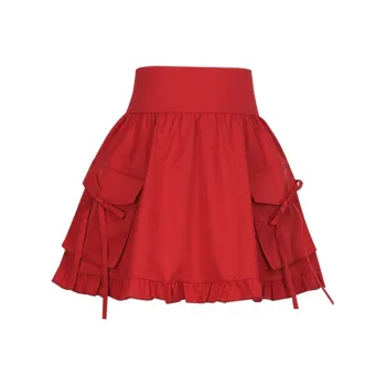 SNBL Casual Short Skirts Women's Red
