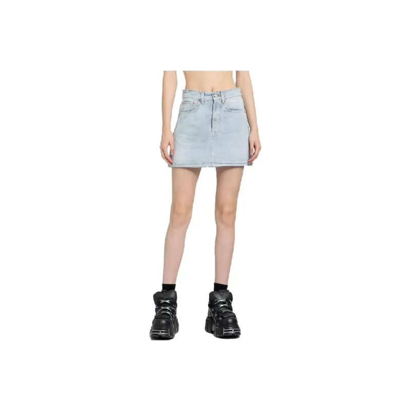 Vetements Denim Short Skirts Women's Blue-0