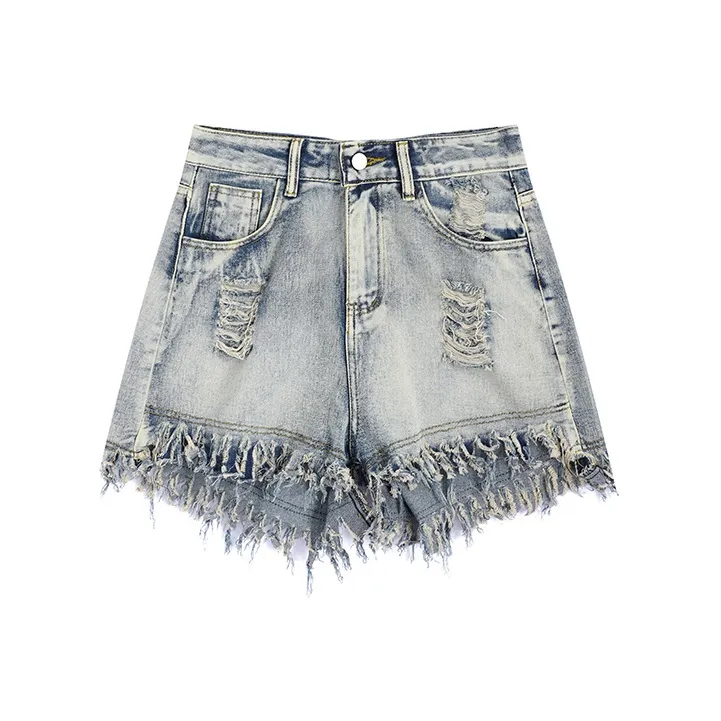 MINCOCROSEPEPPAR Denim Shorts Women's Vintage Blue-0