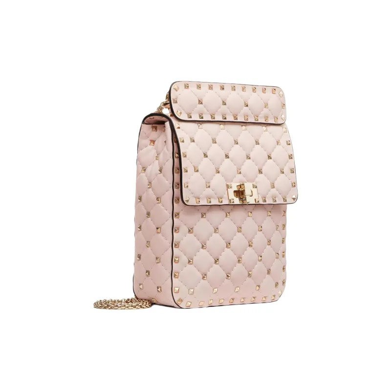 Valentino Leather Handbag Shoulder Bag Crossbody Bag Women's Pink-1