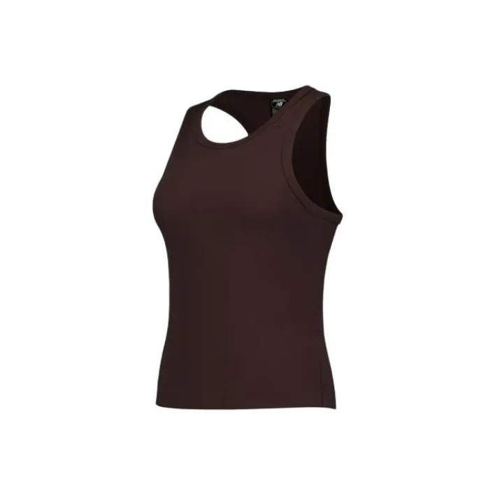 New Balance Linear Heritage Rib Knit Racer Tank Top-0
