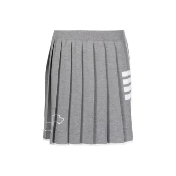 THOM BROWNE Hector Icon Pleated Mini Skirt