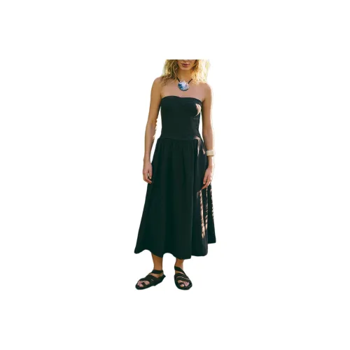 FREE PEOPLE Marbella Midi Sleeveless Dress Women's Double Espresso/Dark Coffee
