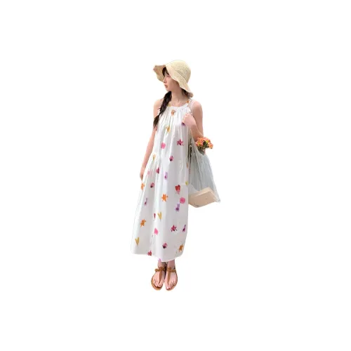 HUOLIDEDITU Slip Dress Women's Beige
