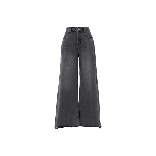 SOON FLOWER Jeans Women's Black Gray Color