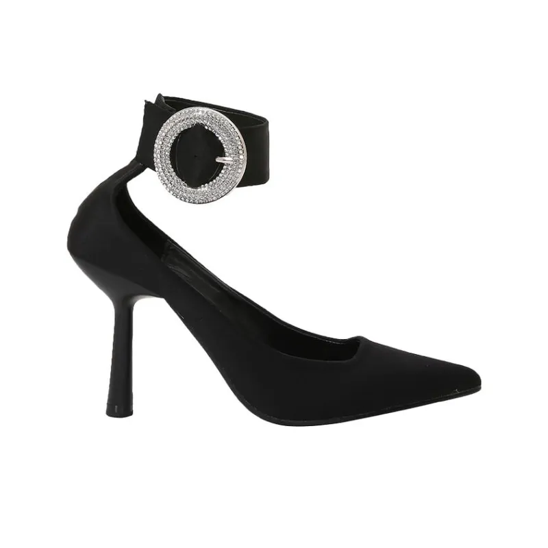 TADSW Slim Heel High Heels Women's Black-1