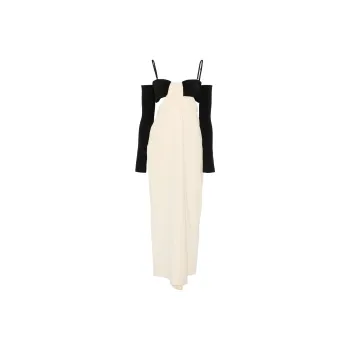 NANUSHKA Bandeau Draped Maxi Dress