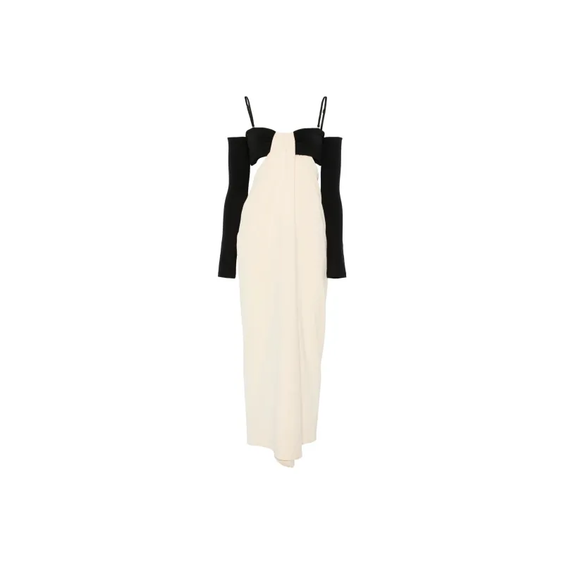 NANUSHKA Bandeau Draped Maxi Dress-0