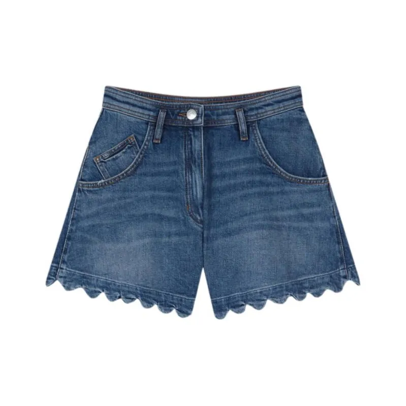 Maje Denim Shorts Women's Blue-0