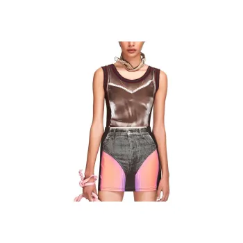 Jean Paul Gaultier X Y/Project X JPG Casual Short Skirts Women's Multicolor