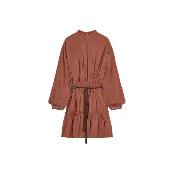 ZARA Long Sleeved Dress Women's Light Brown