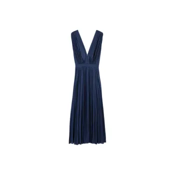 Maje Pleated Maxi Dress
