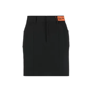 HERON PRESTON Logo Patch Cut Out Skirt