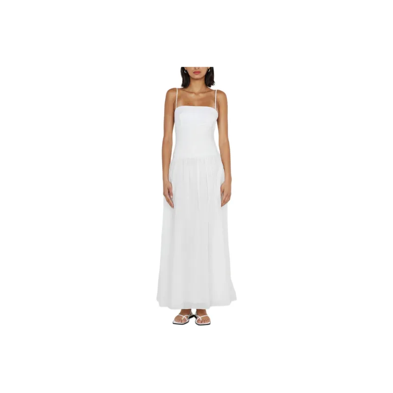BEC+BRIDGE LINA MAXI DRESS Slip Dresses Women's WHITE/White-0