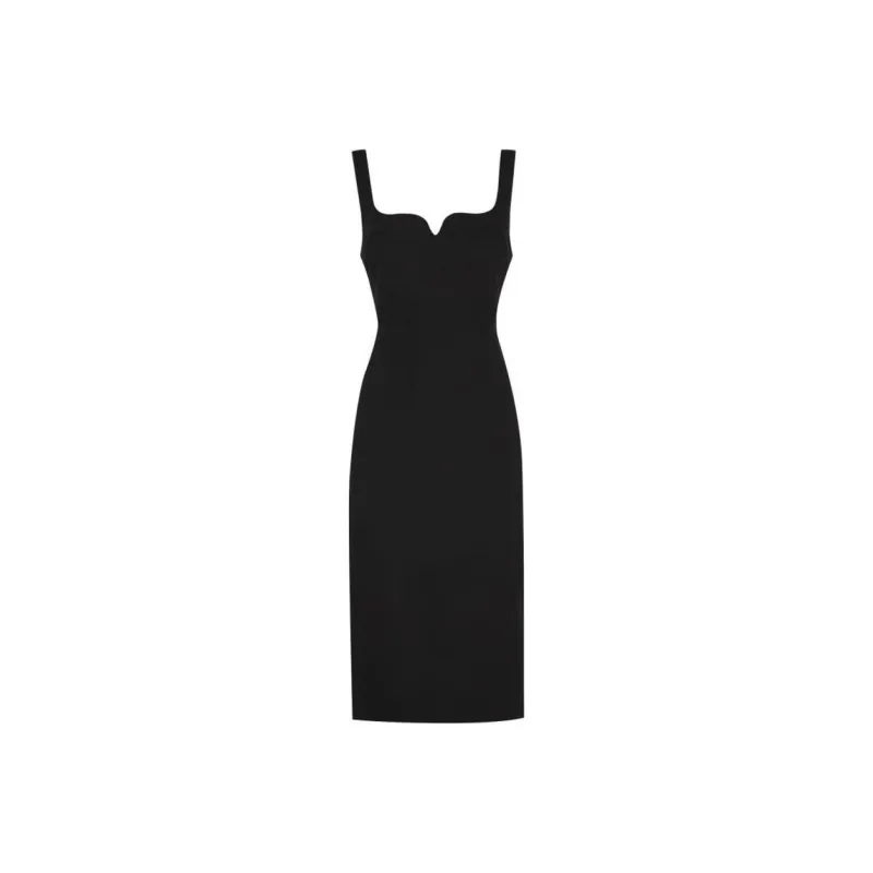 Victoria Beckham Sleeveless Fitted T Shirt Dress-0