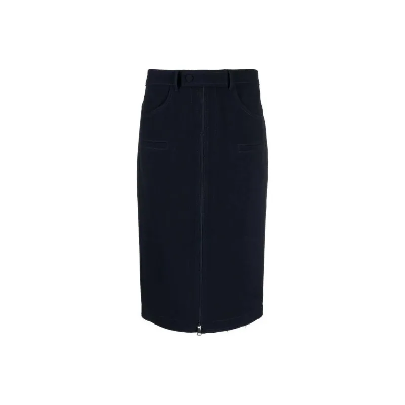 N°21 Zip up Midi Pencil Skirt-0
