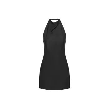 ARITZIA Babaton Audience Satin Mini Dress Sleeveless Dress Women's Black