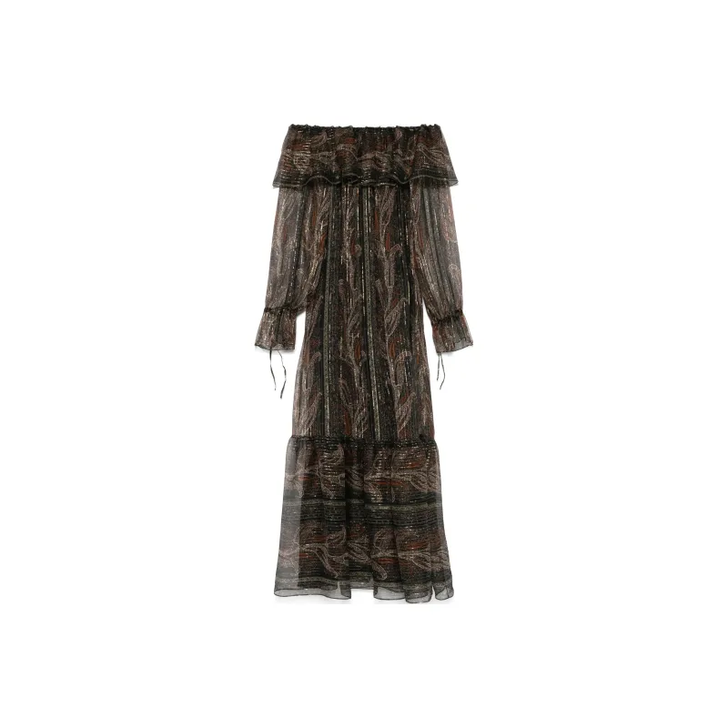 SAINT LAURENT Paisley Muslin Maxi Dress-0