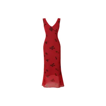 COVER TIME Slip Dress Women's Red