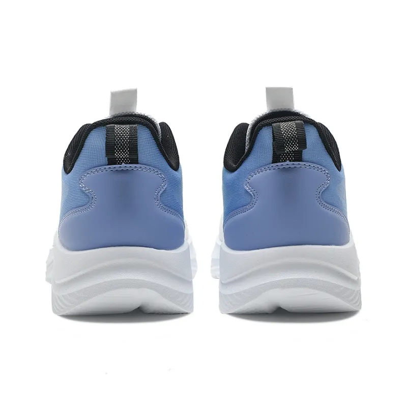 QIAODAN Anti Slip Wear Resistant Low Top Casual Running Shoes Men's White Blue-3